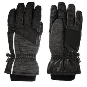 Isotoner Ski Gloves Waterproof Touchscreen Technology Palm Grips Black S/M NWT